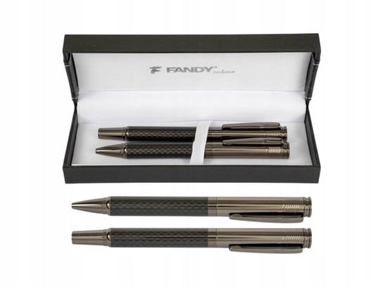 Zestaw Długopis+Roller czarny do biura, Prestige FANDY