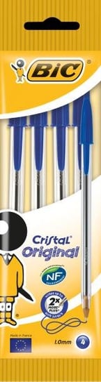 Zestaw długopisów, Cristal Original, niebieskie, 4 sztuki BIC