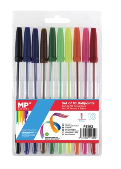 Zestaw Długopisów Mp (Kolorowy) 10 Sztuk Mp MP Colors
