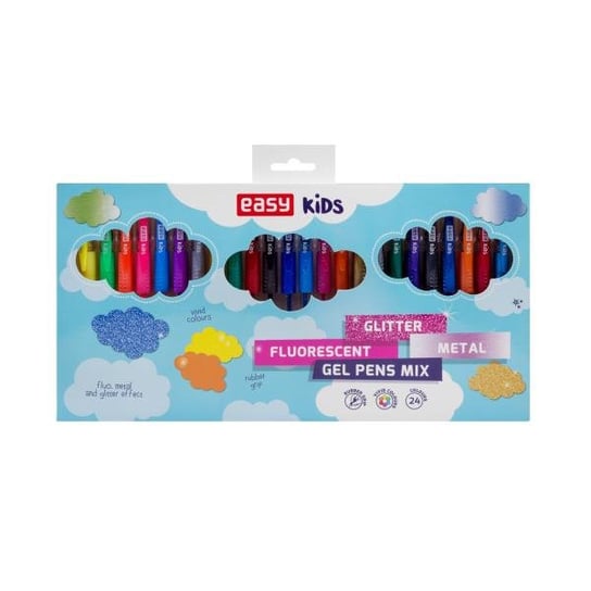 Zestaw długopisów żelowych, 24 kolory Easy