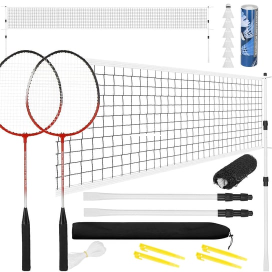 Zestaw do badmintona paletki z siatką + lotki Springos