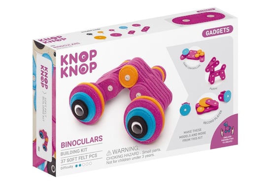 Zestaw do budowania z filcu, Binoculars, 37 klocków KNOP KNOP