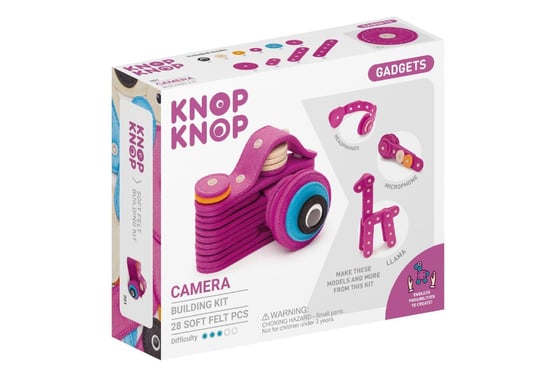 Zestaw do budowania z filcu, Camera, 28 klocków KNOP KNOP