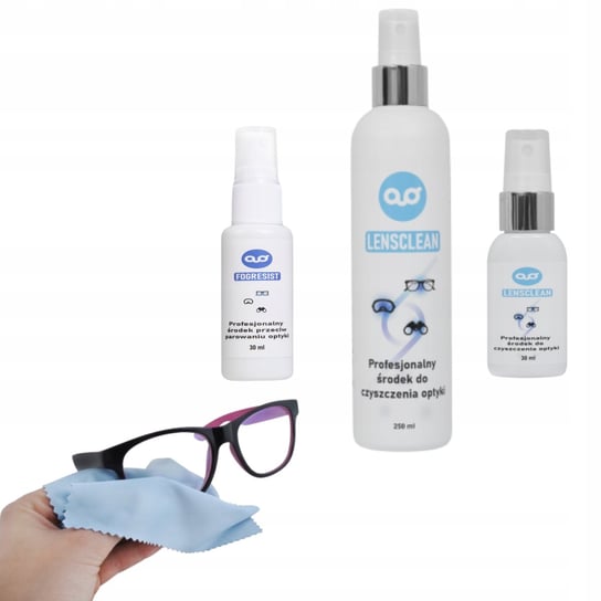 Zestaw do czyszczenia i przeciw parowaniu okularów środek 310ml+ ściereczki inna