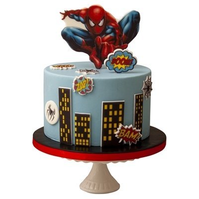 Zestaw Do Dekoracji Tortu Spiderman 2D 12 El. Słodka Fanaberia