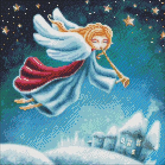 Zestaw do diamentowy mozaika. "Bożonarodzeniowy anioł ©Elena Schweitzer" 40х40cm, AMO7318 Ideyka