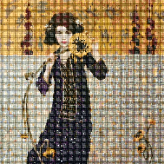 Zestaw do diamentowy mozaika. "Dziewczyna ze słonecznikiem ©tolstukhin artem" 40х40cm, AMO7383 Ideyka