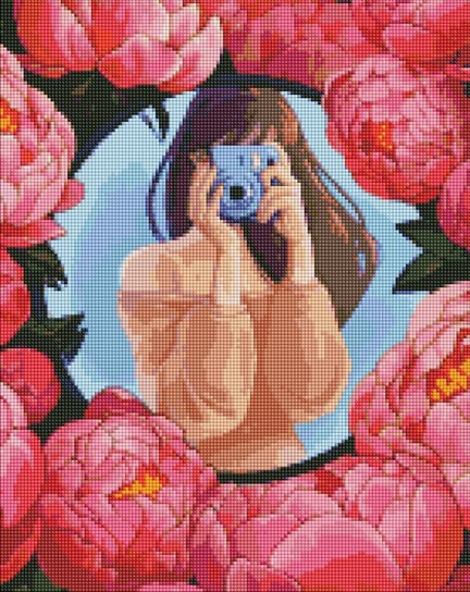 Zestaw do diamentowy mozaika. "Kwiatowe selfie ©Kira Corporal " 40х50cm, AMO7396 Ideyka