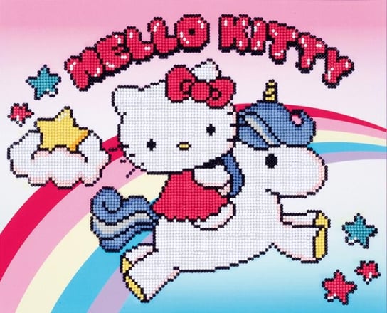 Zestaw do diamond painting, Hello Kitty z jednorożcem VERVACO
