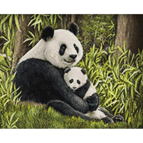 Zestaw do diamond painting - Mama panda COLLECTION D'ART