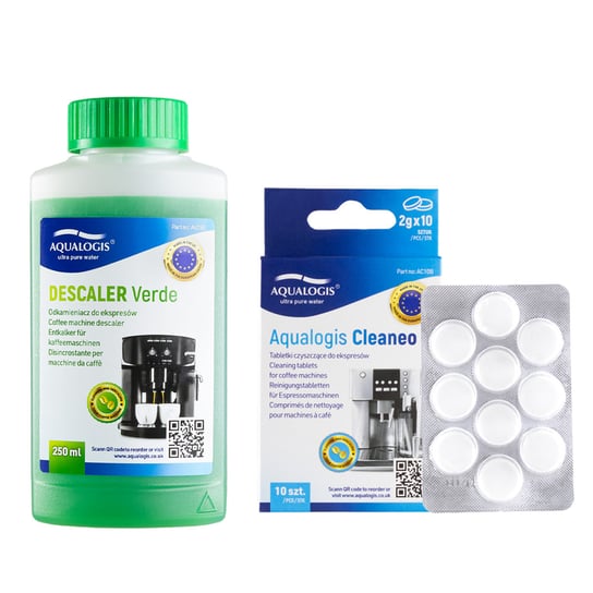 Zestaw do Ekspresu Verde250ml, Cleaneo 10tab Aqualogis