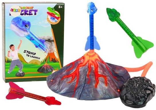 Zestaw Do Gry Regulowana Wyrzutnia Rakiet Dinozaury Wulkan Lean Toys