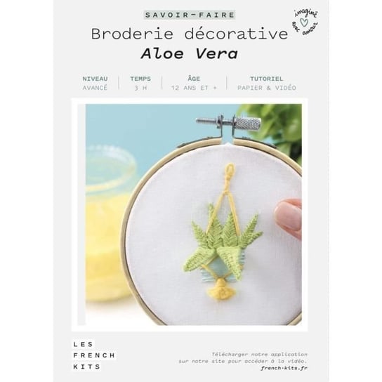 Zestaw do haftowania zielonego Aloe Vera - Zestawy francuskie - Liście aloesu w objętości - Początkujący Inna marka