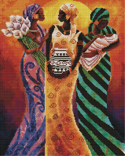 Zestaw do Haftu, Diamentowa mozaika na ramie 40x50 Afrykańskie kobiety Twoje Hobby