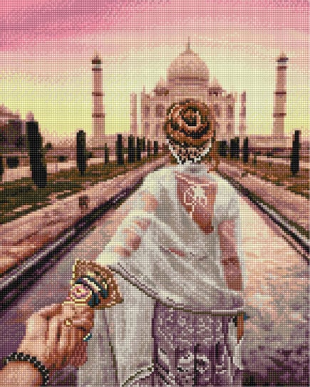Zestaw do Haftu, Diamentowa mozaika na ramie 40x50 Chodź za mną. Taj Mahal Twoje Hobby