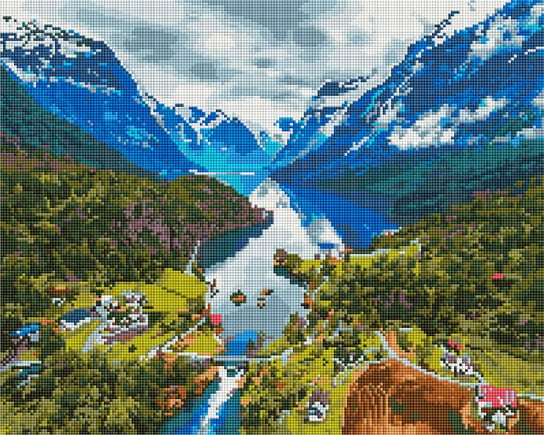 Zestaw do Haftu, Diamentowa mozaika na ramie 40x50 Górski krajobraz Twoje Hobby