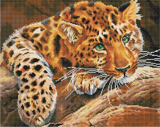 Zestaw do Haftu, Diamentowa mozaika na ramie 40x50  Jaguar Twoje Hobby