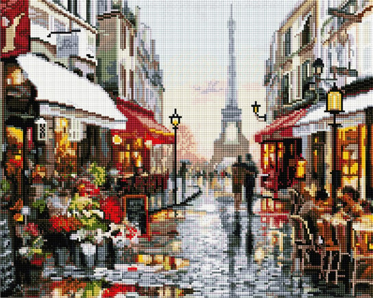 Zestaw do Haftu, Diamentowa mozaika na ramie 40x50 Spacer po Paryżu Twoje Hobby