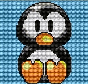 Zestaw do haftu krzyżykowego pingwinek (5204) Inna marka