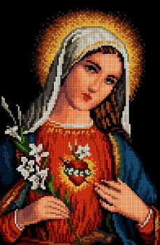 Zestaw do haftu krzyżykowego  Serce Maryi (7196) Gobelinek