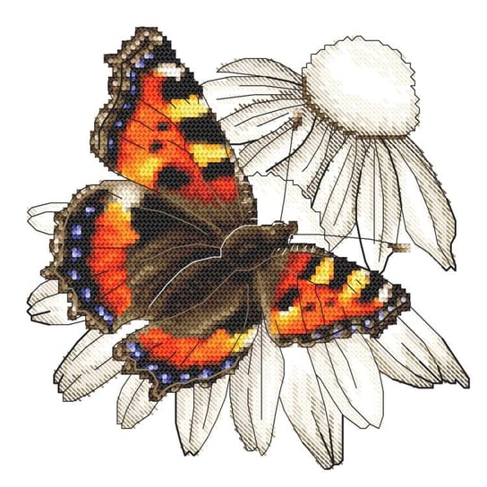 Zestaw Do Haftu - Motyl I Kwiat Jeżówki Confortime