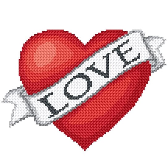 Zestaw do haftu - Serce miłością haftowane CORICAMO