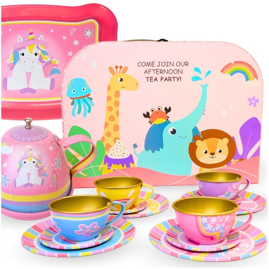 zestaw do herbaty w walizce dla dzieci unicorn Inna marka