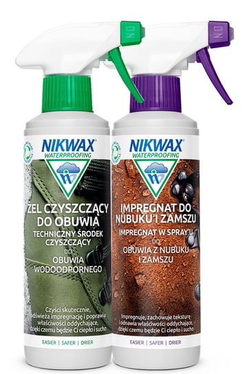 Zestaw do impregnacji i czyszczenia obuwia z nubuku i zamszu Nikwax 2 x 300 ml Inna marka