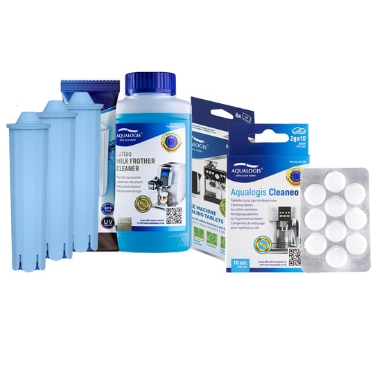 Zestaw do Jura, AL-Blue 3szt, Decalc New 6tab, Latteo250ml, Cleaneo 10tab Aqualogis