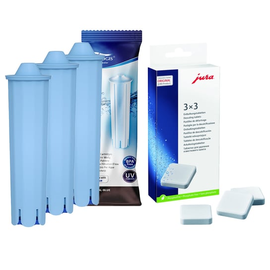 Zestaw do Jura, AL-Blue 3szt, Odkamieniacz Jura 9tab Aqualogis