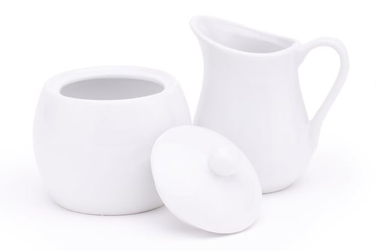 Zestaw do kawy MORELIA biały, 8x6,3x8,5, ceramika Konsimo