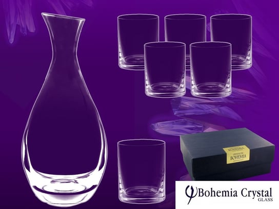 Zestaw do likieru 1 + 6 - Style Barline liquer set/Bohemia Czechy Bohemia Czechy