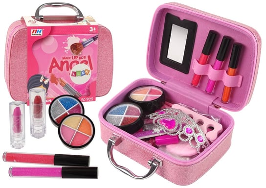 Zestaw Do Makijażu Dla Dzieci Kosmetyki Różowy Kuferek Brokat Inna marka