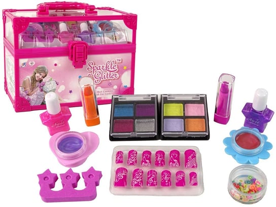 Zestaw Do Makijażu Dla Dzieci Kuferek Różowy Import LEANToys Inna marka
