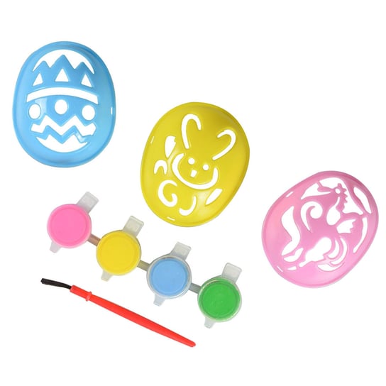 Zestaw do malowania jajek pisanek farbamy + pędzel szablony Kolorowe Jaj 3x Inna marka
