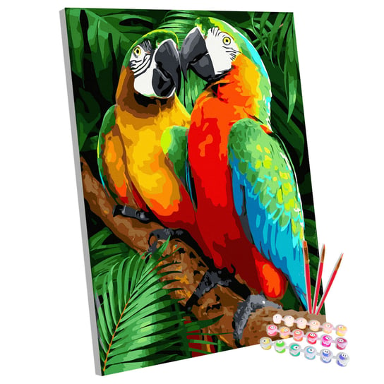 Zestaw Do Malowania Po Numerach, 40X50 Cm, Tropikalne Papugi 123Art