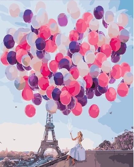 Zestaw do malowania po numerach, Bajeczny Paryż w balonach Brushme