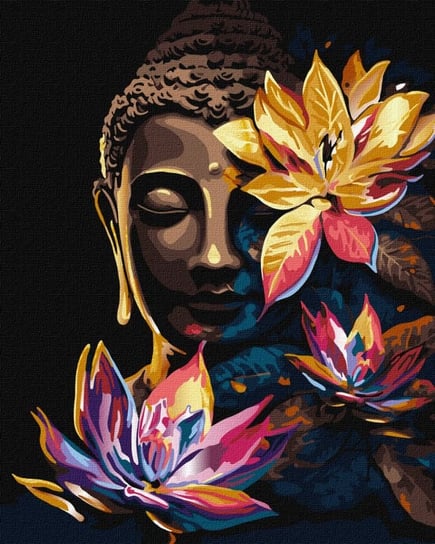 Zestaw do malowania po numerach. "Budda z lotosami z farbami metalicznymi extra ©art_selena_ua" 40х5, KHO5103 Ideyka