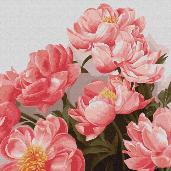 Zestaw do malowania po numerach. "Bukiet różowych piwonii ©ArtAlekhina" 40х40cm, KHO3212 Ideyka