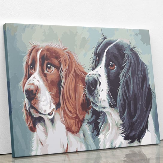 Zestaw do malowania po numerach - Czekające dwa psy 50x40 cm ArtOnly