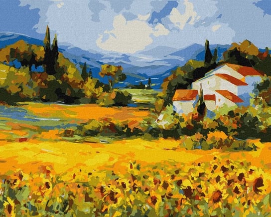 Zestaw do malowania po numerach. "Domek w dolinie ©BOND Tetiana" 40х50cm, KHO6314 Ideyka