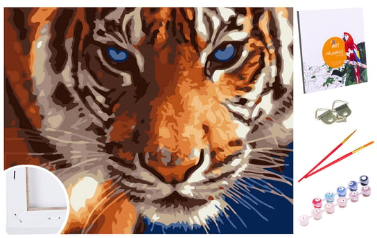 Zestaw do malowania po numerach dzieci, 20x30 cm, Groźny Tygrys 123Art