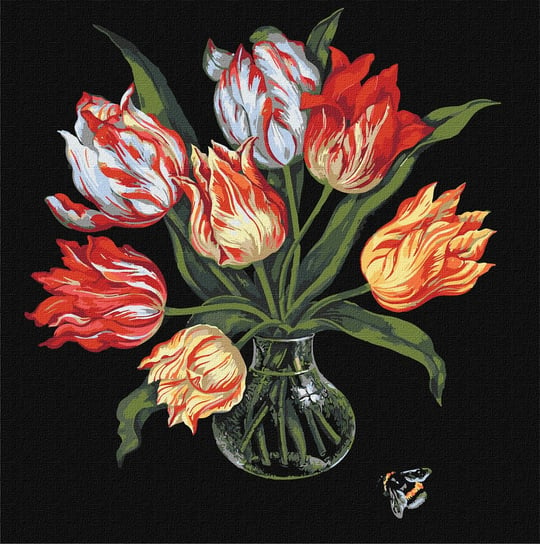 Zestaw do malowania po numerach. Eleganckie tulipany ©kovtun_olga_art 40x40 cm, KHO3216 Ideyka