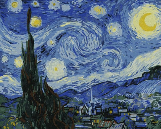 Zestaw do malowania po numerach. "Gwiaździsta noc ©Vincent van Gogh" 40х50cm, KHO2857 Ideyka