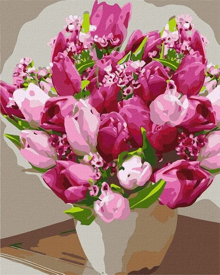 Zestaw do malowania po numerach. "Jasne tulipany" 40х50cm KHO3006 Ideyka