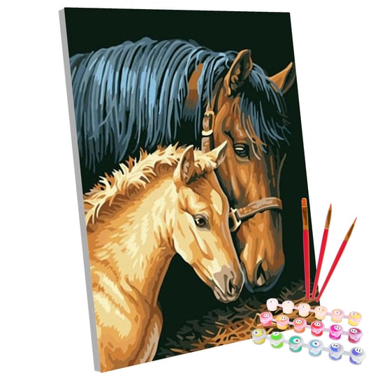 Zestaw do malowania po numerach, Konie, 40x50 cm 123Art