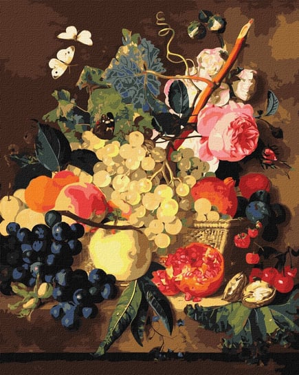 Zestaw do malowania po numerach. "Koszyk z owocami ©Jan van Huysum" 40х50cm, KHO5663 Ideyka