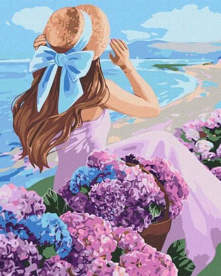 Zestaw do malowania po numerach. Kwitnące wybrzeże ©Kira Corporal 40x50 cm, KHO4975 Ideyka