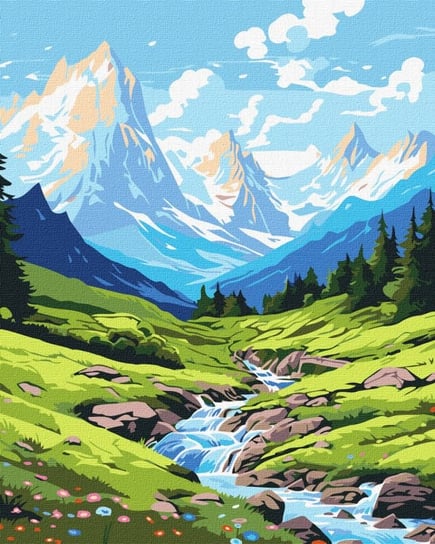 Zestaw do malowania po numerach. "Lato w górach ©art_selena_ua" 40х50cm, KHO2892 Ideyka