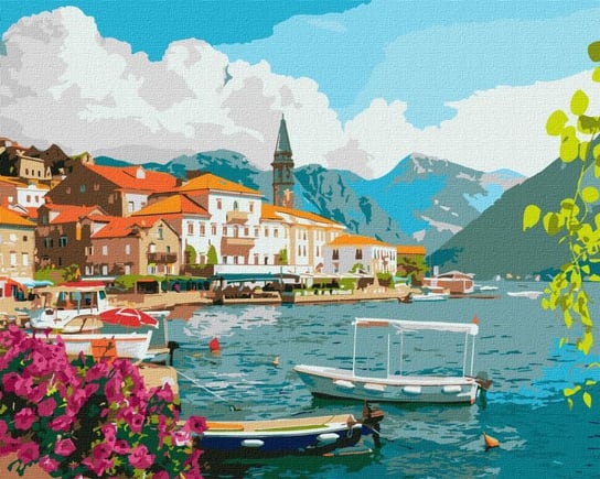 Zestaw do malowania po numerach. "Lato w Zatoce Kotor" 40х50cm KHO2861 Ideyka